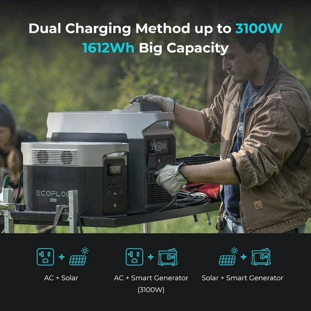 EcoFlow DELTA Max 1600 Portable Power Station, Solar Generator for