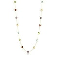 thumbnail image 1 of Multi Gemstone Station Necklace in 14K Gold, 1 of 7
