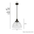 thumbnail image 4 of Hunter Cypress Grove with Clear Holophane Glass 1 Light Pendant Ceiling Light Fixture, 4 of 8