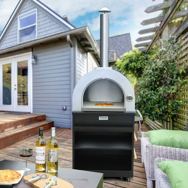Thor Kitchen Stand Alone Wood Burning Pizza Oven with Pizza Server