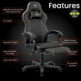 thumbnail image 3 of Arozzi Mugello Special Edition Gaming Chair with Footrest, Dark Grey, 3 of 12
