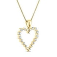 thumbnail image 2 of Round Cut Heart Diamond Pendant Necklace in 14K Gold, 2 of 8