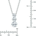 thumbnail image 4 of Lab Created Round Cut 1.96 CT. T.W. 3-Stone Floating Diamond Pendant Necklace in 18K Gold, 4 of 8
