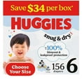 thumbnail image 1 of Huggies Snug & Dry Baby Diapers, Sizes 3-8, 1 of 11