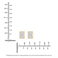 thumbnail image 3 of Lab Created Fancy Cut Diamond Stud Earrings in 14K Gold, 3 of 6