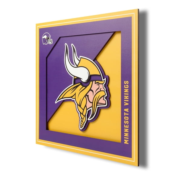 YouTheFan NFL 12” x 12” 3D Logo Wall Art