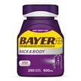 thumbnail image 1 of Bayer Back and Body Pain Reliever Aspirin with Caffeine, 500 mg. Caplets, 250 ct., 1 of 8