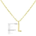 thumbnail image 4 of Initial Paperclip Chain Pendant Necklace in 14K Gold, 4 of 5