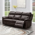 thumbnail image 7 of Manhattan 3-Piece Top-Grain Leather Reclining Set, 7 of 20