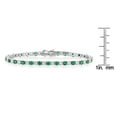 thumbnail image 4 of Lab Created White Sapphire Round Cut Gemstone Tennis Bracelet in Sterling Silver, 4 of 4