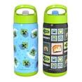 thumbnail image 4 of Zak Designs 14oz Double Wall Stainless Steel Siply Clutch Water Bottle, 2-Pack, 4 of 7