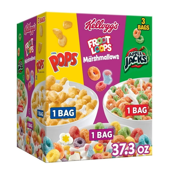 Kellogg's Cereal, Variety Pack, 37.3 oz.
