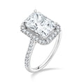 thumbnail image 5 of 3.60 CT.T.W. Radiant Cut Lab Grown Diamond Bridal Set in 18K Gold, 5 of 8