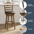 thumbnail image 5 of HH2 Home Ronan Wood Ladder Back Adjustable Height Swivel Stool, 5 of 22