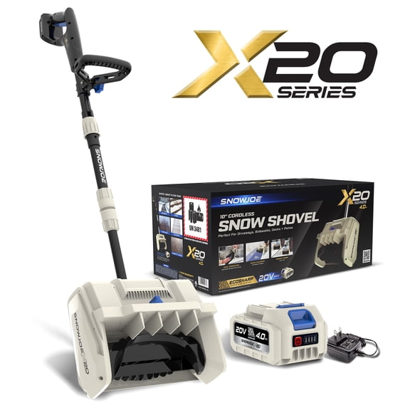 Snow Joe 20-Volt Cordless Snow Shovel Kit | Directional Chute | Brushless Motor | W/ 4.0-Ah Battery + Charger