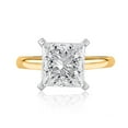 thumbnail image 1 of Lab Created Princess Cut Solitaire Diamond Ring, 1 of 7