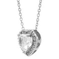 thumbnail image 2 of Lab Created Gemstone & Diamond Accent Heart Pendant Necklace in 14K Gold, 2 of 4
