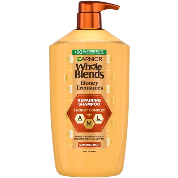 Garnier Whole Blends Honey Treasures Repairing Shampoo, 40 fl. oz.