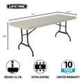 thumbnail image 3 of Lifetime 6' Commercial Grade Stacking Folding Table, 4 Pack, 3 of 13