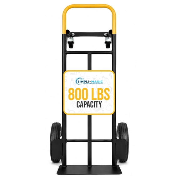 Simpli-Magic 2 in 1 Convertible Hand Truck and Garage Moving Dolly, 800LBS – Heavy-Duty Moving Dolly Utility Platform Cart with 10" Wheels & Handle