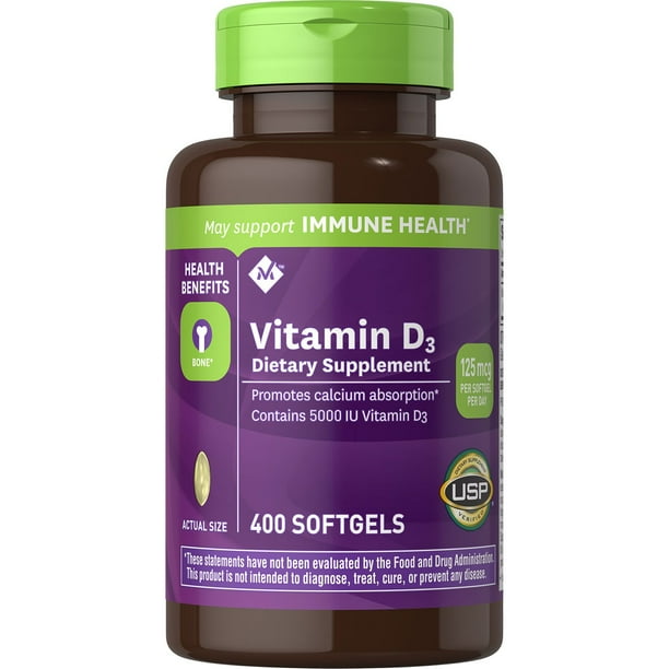 Member's Mark Vitamin D-3 Softgels, 5000 IU 400