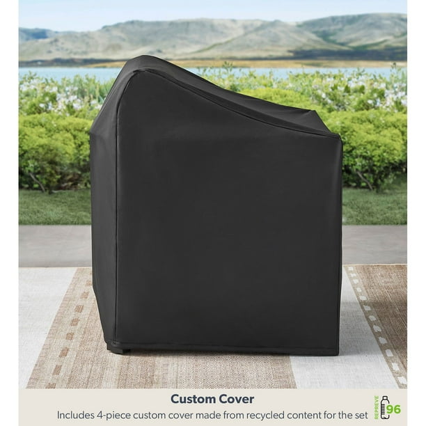 Member's Mark Enzo Deep Seating Set with Sunbrella Fabric, 4pc