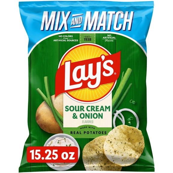 Lay's Sour Cream & Onion Potato Chips, 15.25 oz.