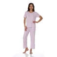 thumbnail image 2 of Flora Nikrooz 2 Piece Short Sleeve Capri PJ Set, 2 of 8