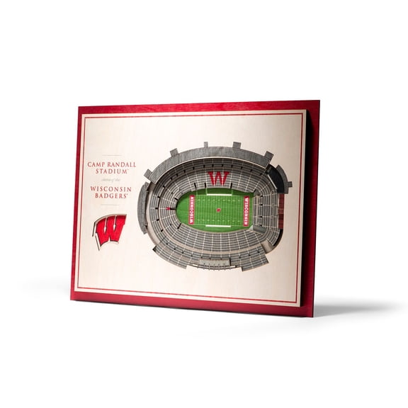 YouTheFan Wisconsin Badgers 17"x13" 3D 5 Layer Stadium View Wall Art