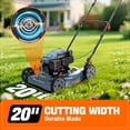 thumbnail image 3 of SENIX 20" 144cc 4-Cycle Gas Push Lawn Mower with Side Discharge, 3 of 10