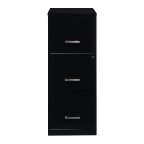 Hirsh 18" Deep 3 Drawer Smart Letter Width Vertical File Cabinet, Choose Color