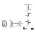 thumbnail image 10 of Fancy Cut Lab Created White Sapphire 4 Pair Earring Set in Sterling Silver, 10 of 16