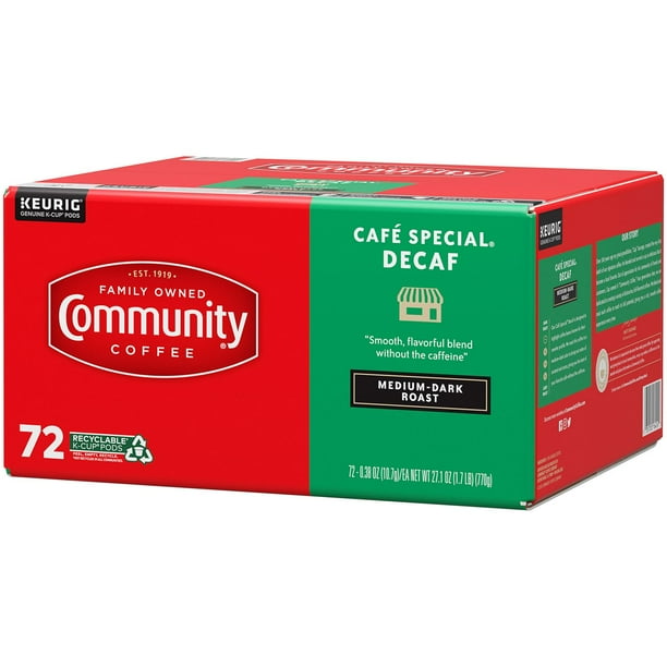 Community Coffee Café Special Decaf Medium-Dark Roast Single Serve