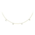thumbnail image 1 of 0.25 CT. T.W. Round Cut Script Diamond Pendant Necklace in 14K Gold, 1 of 5