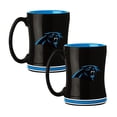 thumbnail image 1 of Logo Brands Carolina Panthers 14oz Relief Mug Set, 1 of 5
