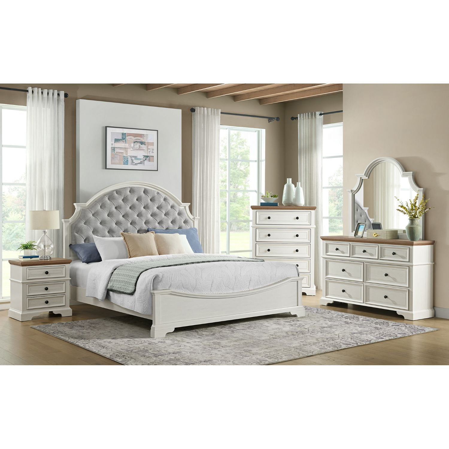 Society Den Ulysses Upholstered Youth Bedroom Set, 3-Piece or 5-Piece ...