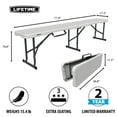 thumbnail image 2 of Lifetime 6 Ft. Light Commercial Fold-In-Half Bench, White, 2 of 10