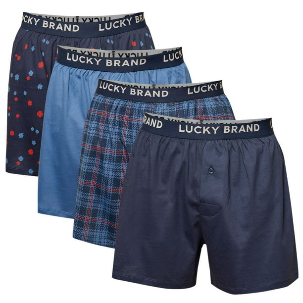 Lucky Brand Men's 4-Pack Knit Boxer