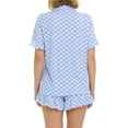 thumbnail image 3 of Betsey Johnson Women's Short Sleeve & Ruffle Short Pajama Set, 3 of 6