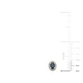 thumbnail image 3 of Oval Cut Genuine Gemstone & 0.16 CT.T.W. Diamond Halo Stud Earrings in 14K Gold, 3 of 3