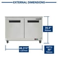 thumbnail image 4 of Maxx Cold X-Series Double Door Undercounter Commercial Refrigerator in Stainless Steel (12 cu. ft.), 4 of 10