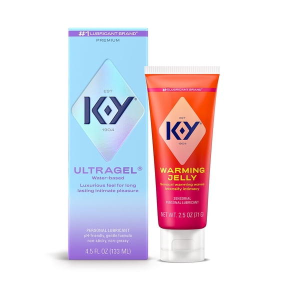 KY Lubricant Dual Pack, Ultragel 1 x 4.5 fl. oz. & Warming Jelly 1 x 2.5 fl. oz.