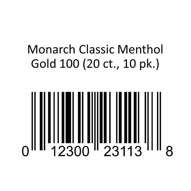 monarch cigarettes near me Monarch Classic Menthol Gold 100 20 ct., 10 pk
