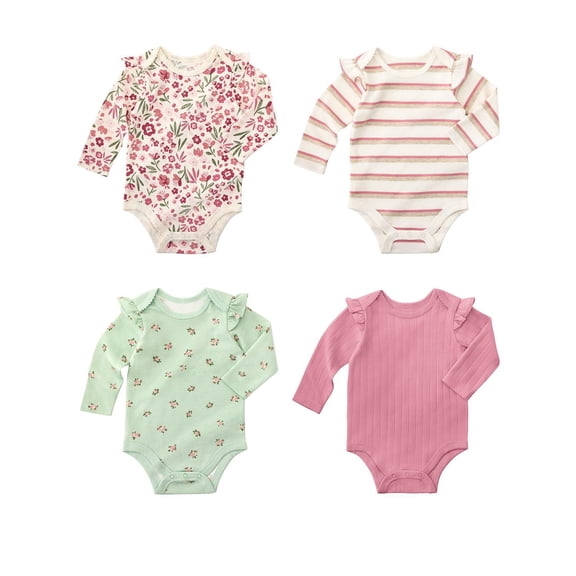 Member's Mark Baby 4-Pack Organic Cotton Bodysuit