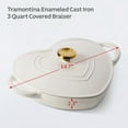 thumbnail image 7 of Tramontina 3-Quart Heart Shape Enameled Cast Iron Dutch Oven (Shallow, Oven Safe), 7 of 11