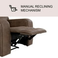 thumbnail image 2 of Bryceton Fabric Manual Recliner, Dark Brown, 2 of 16
