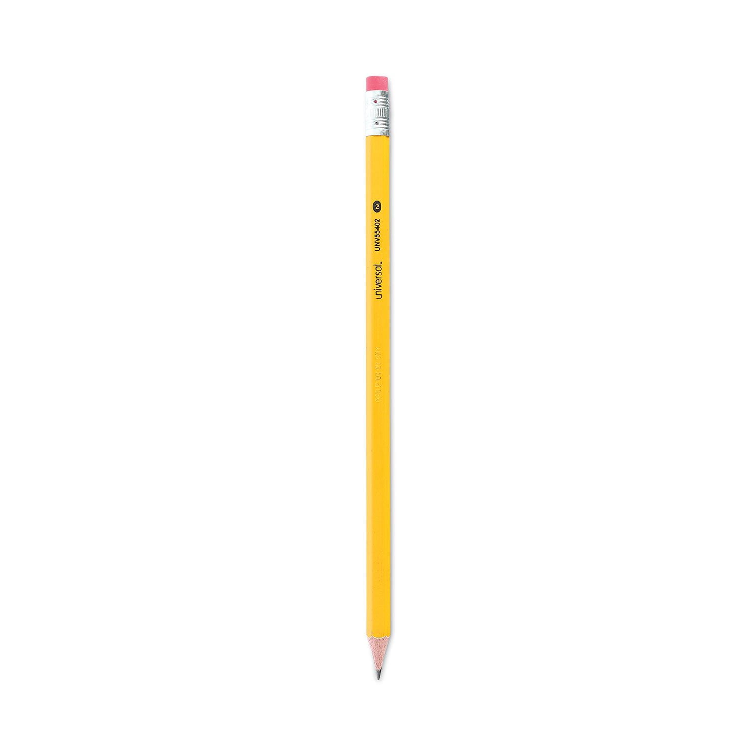 Universal #2 Pre-Sharpened Woodcase Pencil, HB #2, Yellow Barrel