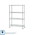 thumbnail image 4 of Seville Classics 4-Tier Steel Wire Shelving, 36" W x 14" D x 56.5"H, 4 of 12