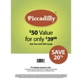 thumbnail image 3 of Piccadilly Restaurant $50 Gift Card Multi-Pack, 2 x $25, 3 of 3