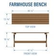 thumbnail image 3 of Backyard Discovery Farmhouse Garden Bench, 3 of 5